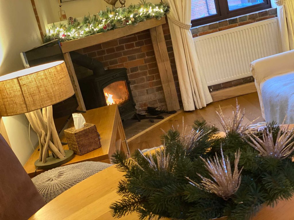 Two night Christmas Spa Break in luxury cottage with cosy log fire